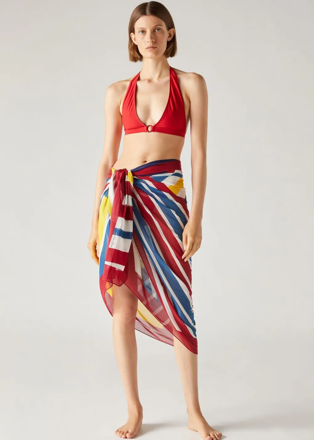 Maillot Deux Pieces Forme Triangle Ring Marine