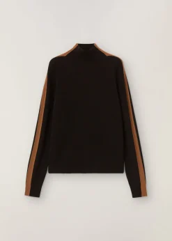 Pull A Col Montant Vicuna Stripes
