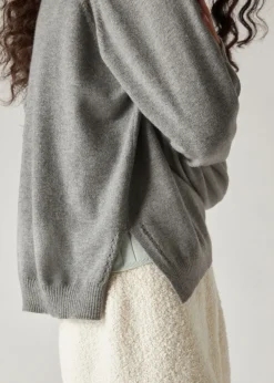 Sweat-Shirt A Col Rond Cocooning Ajour