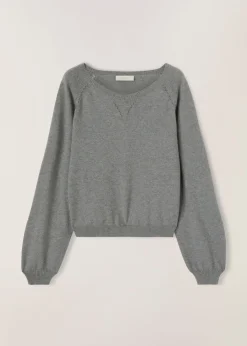 Sweat-Shirt A Col Rond Cocooning Ajour