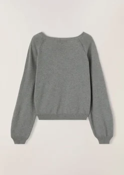 Sweat-Shirt A Col Rond Cocooning Ajour