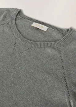 Sweat-Shirt A Col Rond Cocooning Ajour